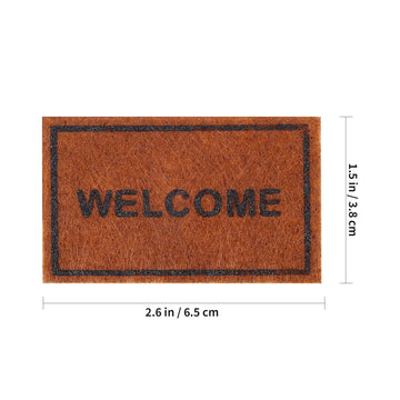 NUOBESTY 3pcs Dollhouse Miniature Carpets Vintage Mini Welcome Floor Mat Pad Floor Rug Cover Blankets Dollhouse Furniture Decora