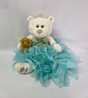 KINNEX COLLECTIONS SINCE 1997 20 Quince Anos Quinceanera Last Doll Teddy Bear with Dress (Centerpiece) ~ ARC16831-23R (Aqua)