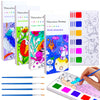 Baoxue 4Pack Water Color Paint Sets For Kids, Pocket Watercolor Painting Book, Paint With Water Books For Toddlers, Art Craft Set For Drawing With Brush
