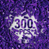 300 Piece Purple Bricks Bulk Assortment Pack, Purple Brick Accessories For Building With 12 Size, Compatible With Lego Parts And
