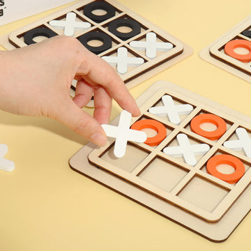 Tic Tac Toe Xo Wooden Board Games Desk Toys 3 Pack Classical Family Children Kids Educational Toy