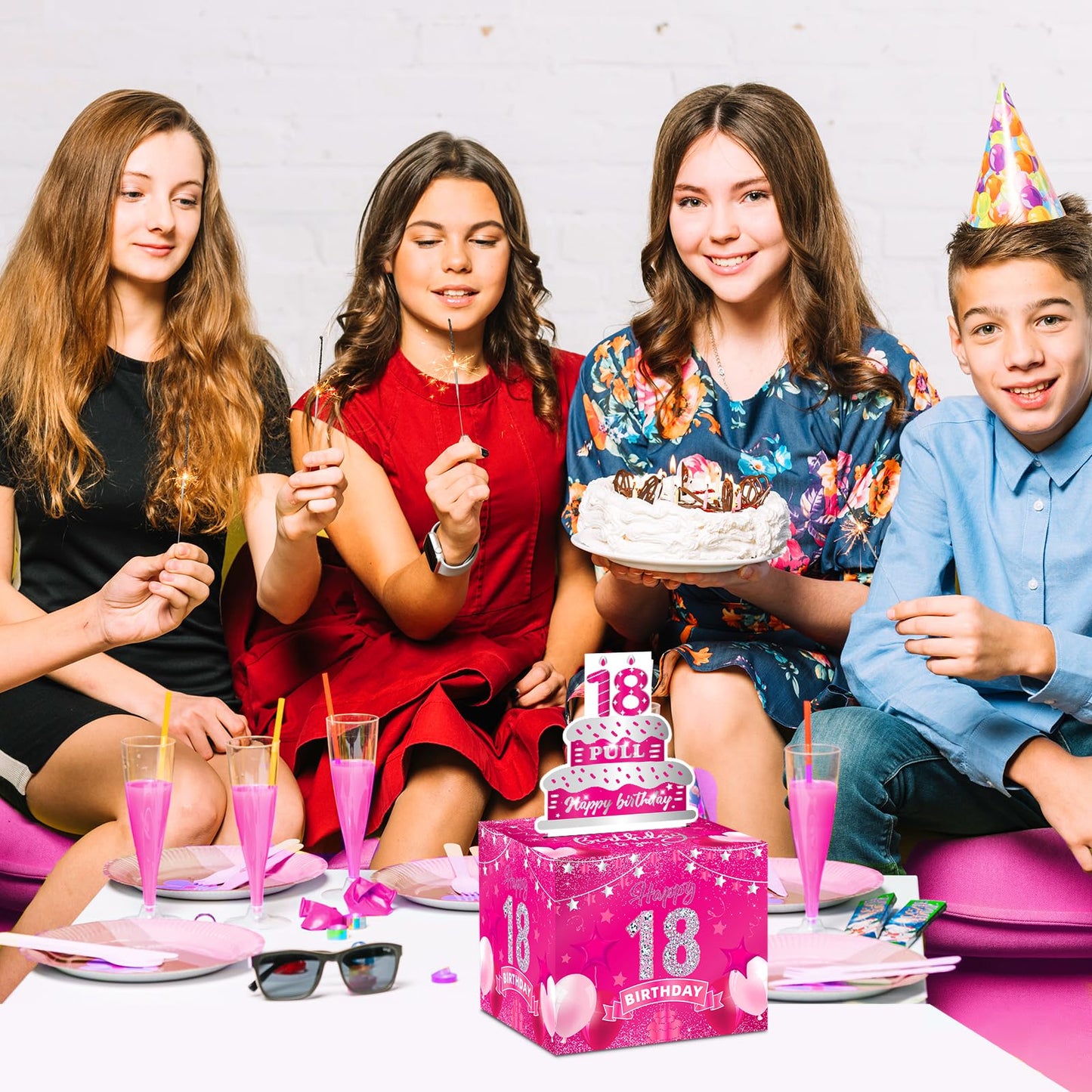 18Th Birthday Gifts For Girls Hot Pink 18Th Birthday Money Box For Cash Gift Pull Surprise Birthday Money Gift Boxes With Pull O