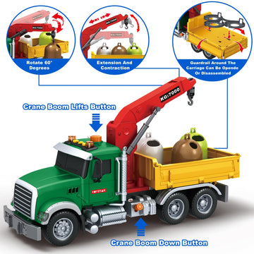 Kids Toys for 3 4 5 6 7 8 Years Old Boys, Large Garbage Sorting Truck Toy, Friction Powered Garbage Recycling Truck with Lights