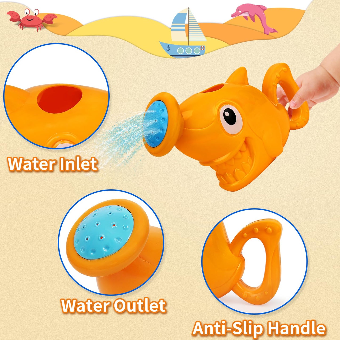 Sltbeh Baby Bath Toys For Kids Ages 1-3, 13 Pcs Bathtub Toys For Babies 6-12-18 Months, Mold Free Bath Boat With Stacking Cup &