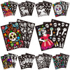Zhanmai 30 Pcs Color Your Own Funny Day of The Dead Posters DIY Happy Day of The Dead Crafts Bulk Color Your Own Poster DIY Craf