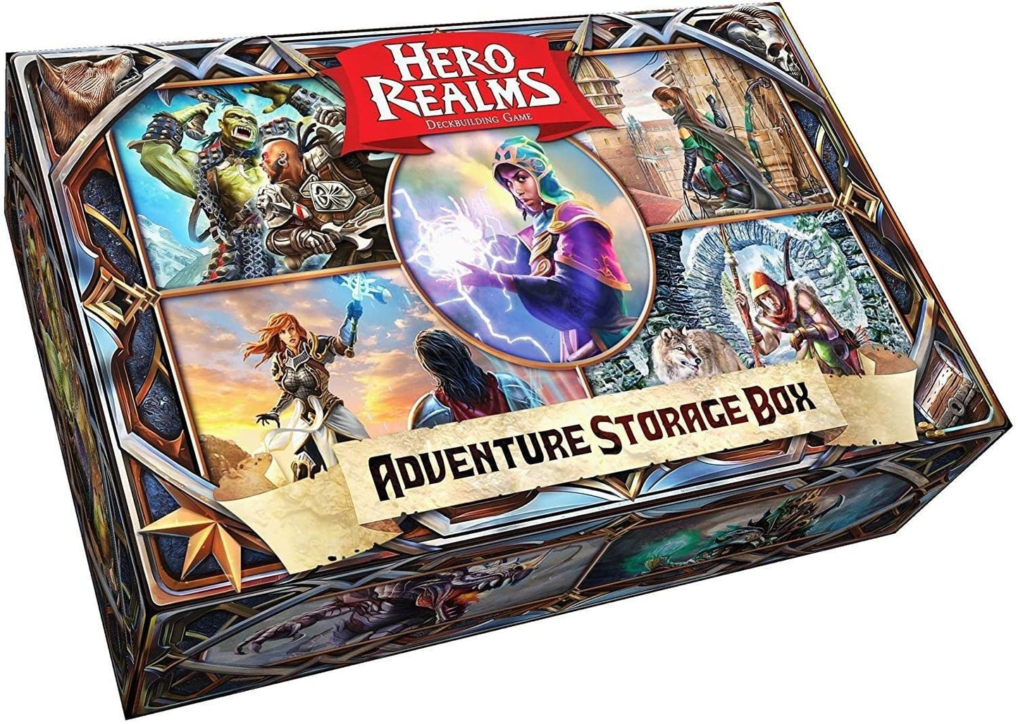 Wise Wizard Games Hero Realms Card Deck Storage Box - Durable Blue - Model WWG519