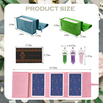 Knana 6Pcs Tarot Card Holder Velvet Tarot Card Bag With Pendulum Crystal Tarot Bags And Pouches Tarot Card Storage Tarot Accesso