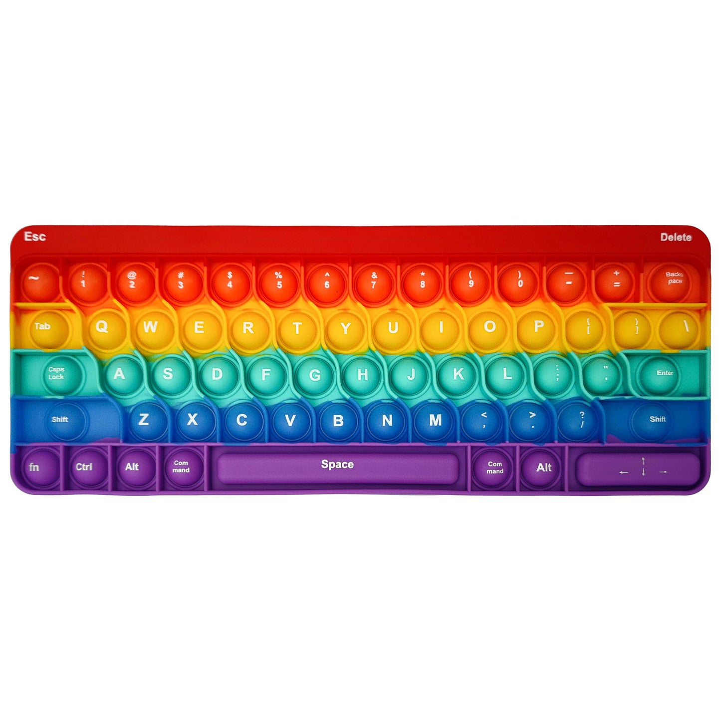 Proweber Learning Typing Keyboard Pop Fidget Toy - Satisfying Sensory Stress Relief for Kids Adults ADHD - Pop Bubbles Silicone