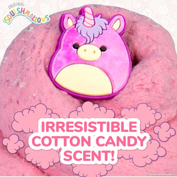Original Squishmallows Lola The Unicorn Premium Scented Slime, Cotton Candy Scented, 8 Oz. Fluffy Slime, 2 Fun Slime Add Ins, Pre-Made Slime For Kids, Great 6 Year Old Toys, Super Soft Slime Toy