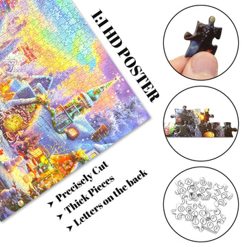 Jigsaw Puzzles 1000 Pieces Christmas Puzzle For Adults Families Pieces Fit Together Perfectly