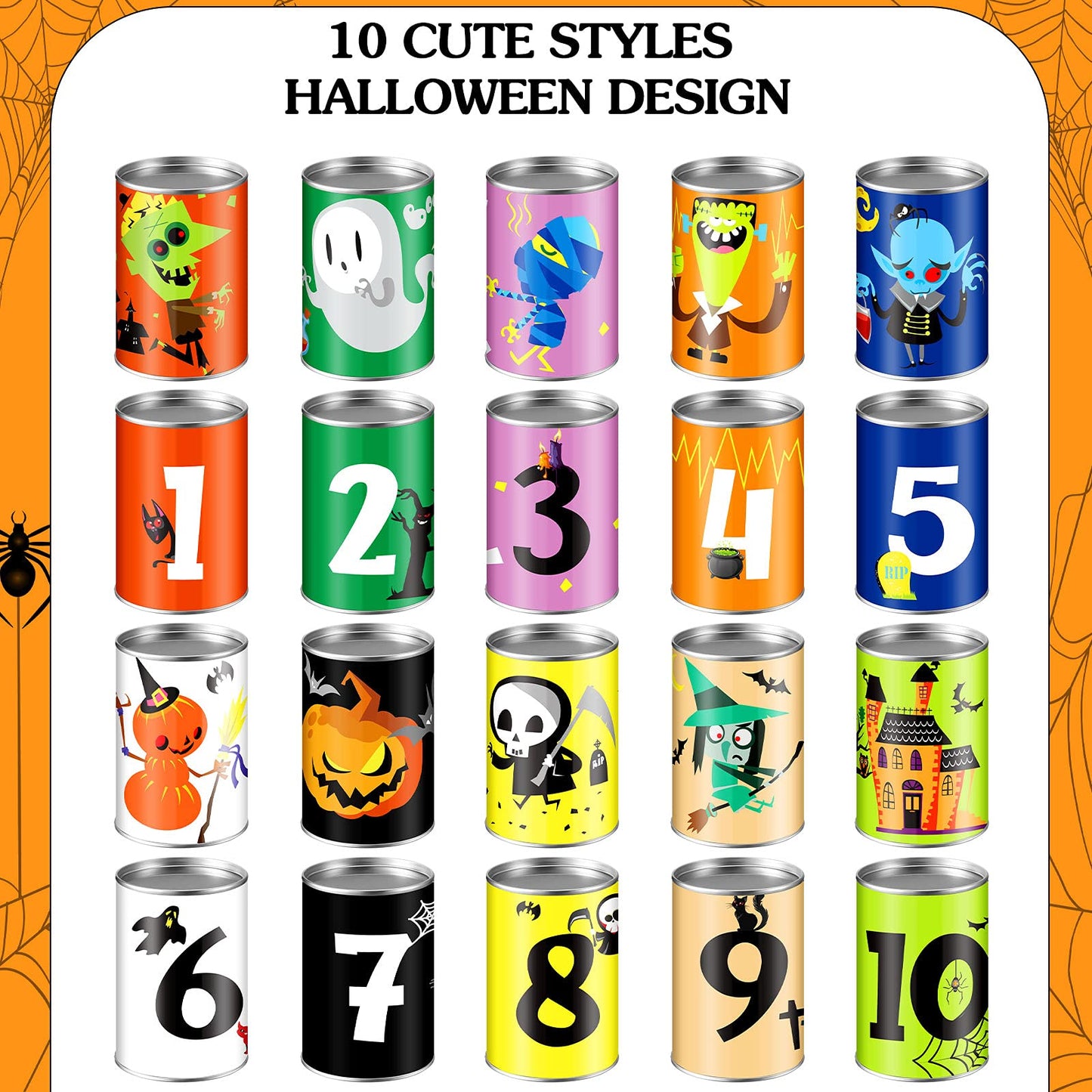 Halloween Carnival Games, Halloween Party Games Bean Bag Toss Game For Kids And Adults Carnival Metal Cans With 3 Bean Bags For Holiday Birthday Party Outdoor Indoor Games