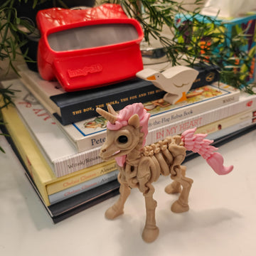 Articulated Skeleton Unicorn Decoration and Fidget Toy