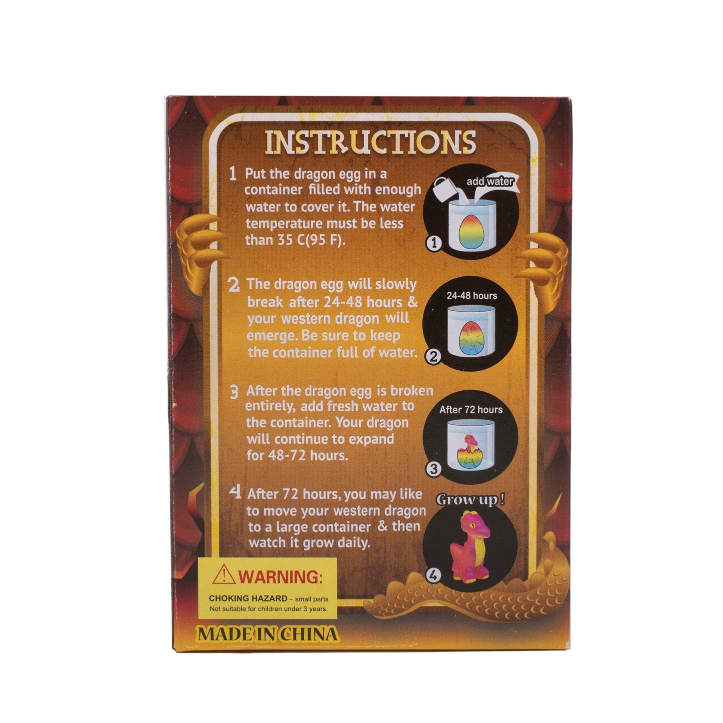 Class Collections Surprise Growing Dragon Hatch Egg Kids Novelty Toy - Pack Of 4, Pink