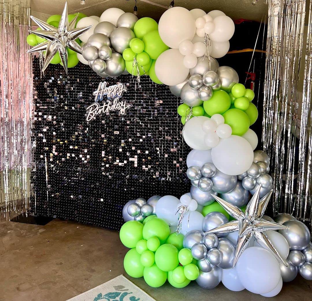 Bezente Lime Green Latex Party Balloons - 150 Pack 5 Inch Matte Green Balloons Small Light Green Balloons For Birthday Baby Show