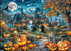 Halloween Puzzle for mature-themeds 1000 Pieces Bats Full Moon Haunted House Witches Pumpkins Jigsaw Puzzles for mature-themeds and Kids 1000 Piece Dark Fantasy Halloween Scene