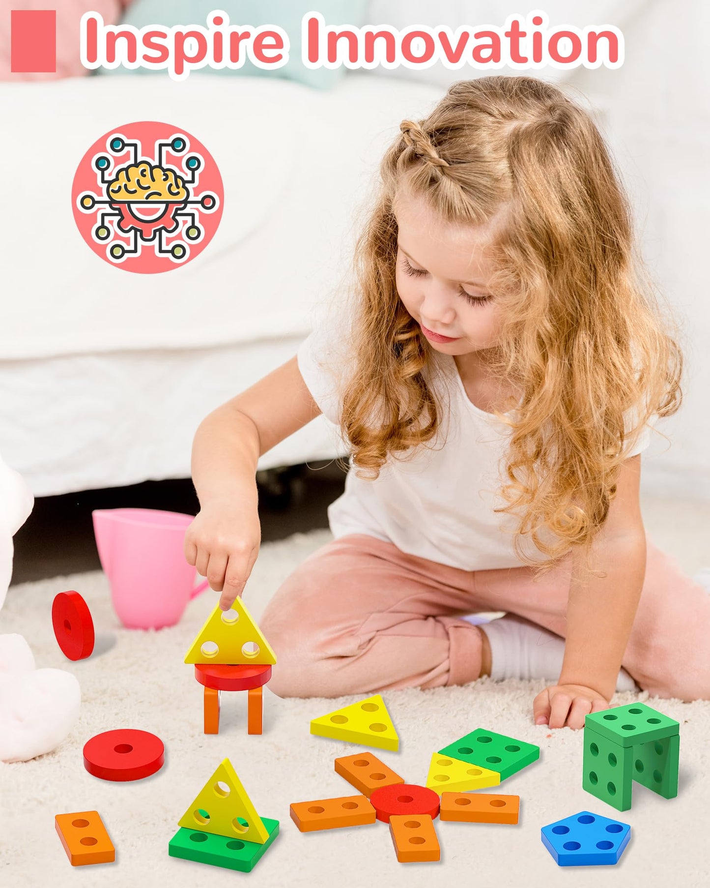 Montessori Toys For 1 2 3 Year Old Boy Girl, Toys For Ages 2-4 0-2 Toddlers Kids Baby, 1 2 Year Old Boy Girl Birthday Gifts, Woo