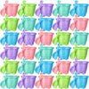 Sosation 60 Pcs Sand Buckets Bulk For Kids Easter Sand Buckets And Shovels For Kids 5.5 Inch Plastic Beach Pails Toys For Girls