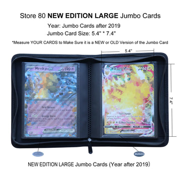 Rayvol Jumbo Card Binder - Size L, Fits 80 Jumbo Cards - Includes 80 L Penny Sleeves, Ringless Binder For Oversized Cards 5.4 *