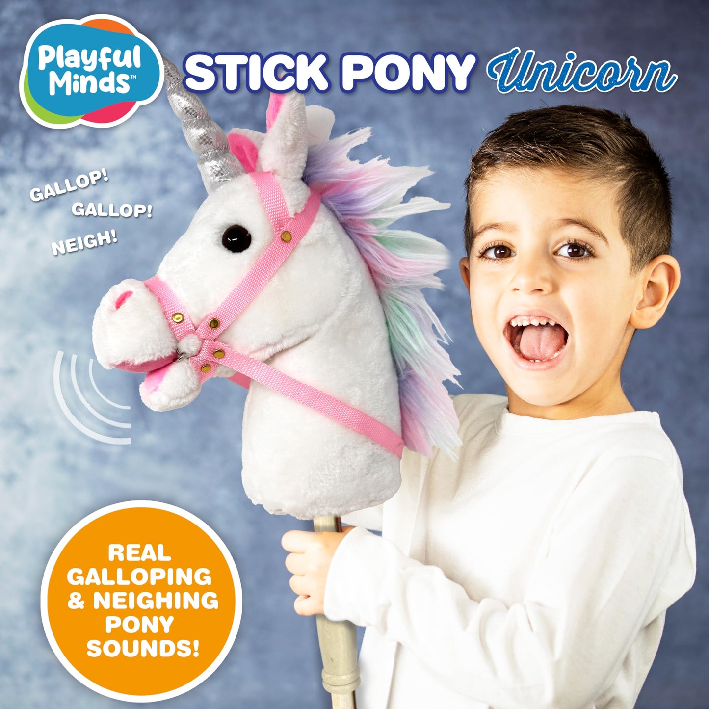 Stick Horse | Plush Handcrafted Hobby Horse Stick Pony Provides Fun Pretend Play for Toddlers & Preschoolers | Handsewn, Sturdy