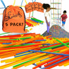 Skoolzy Straw Constructor Stem Building Toys 200+ Piece Set - Durable Interlocking Plastic Educational Toys For Toddlers To Develop Fine Motor Skills Engineering Learning Building Blocks - 5 Pack