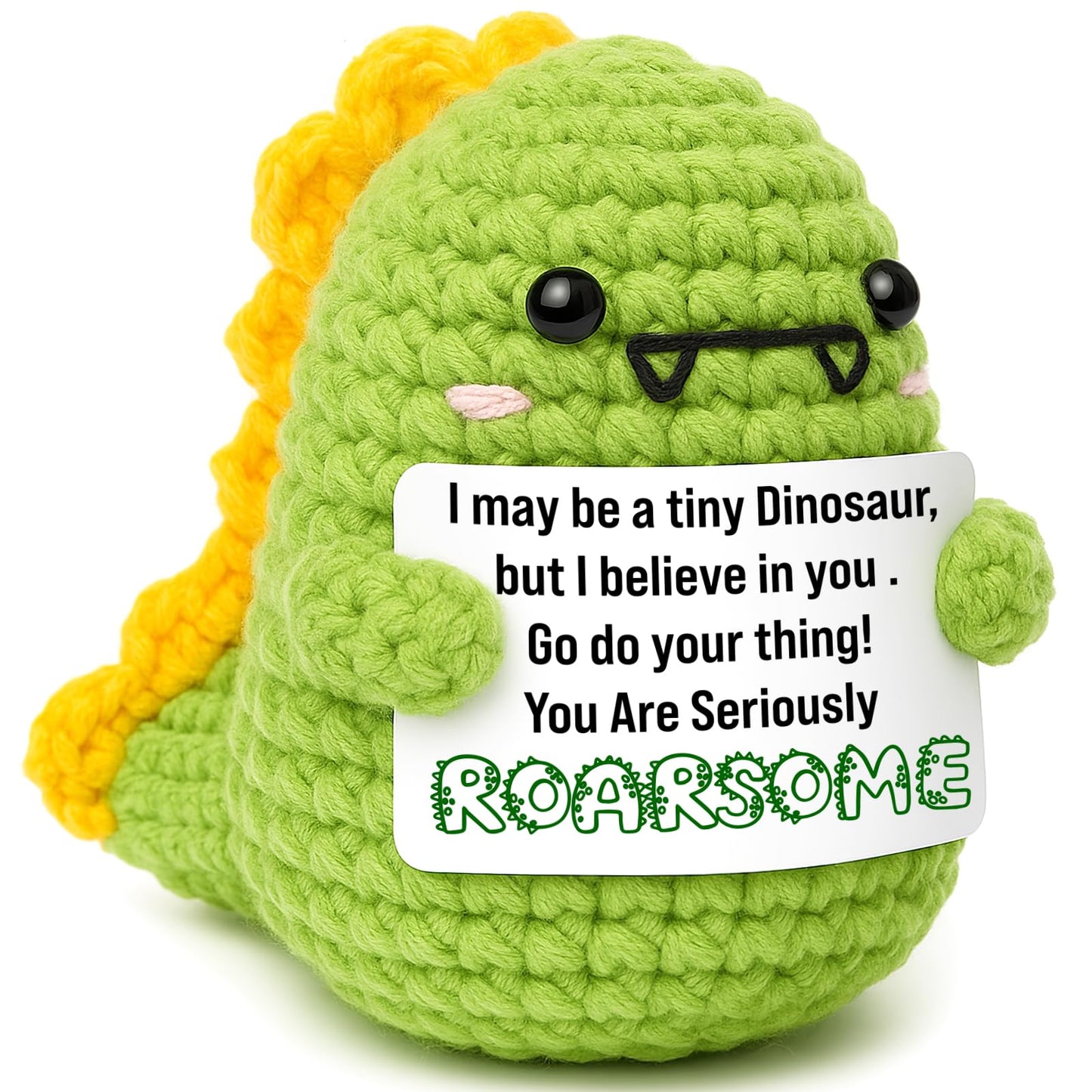 OCCdesign Mini Christmas Inspirational Gifts - Handmade Positive Dinosaur for Women Men Coworkers Friends Encouragement Birthday