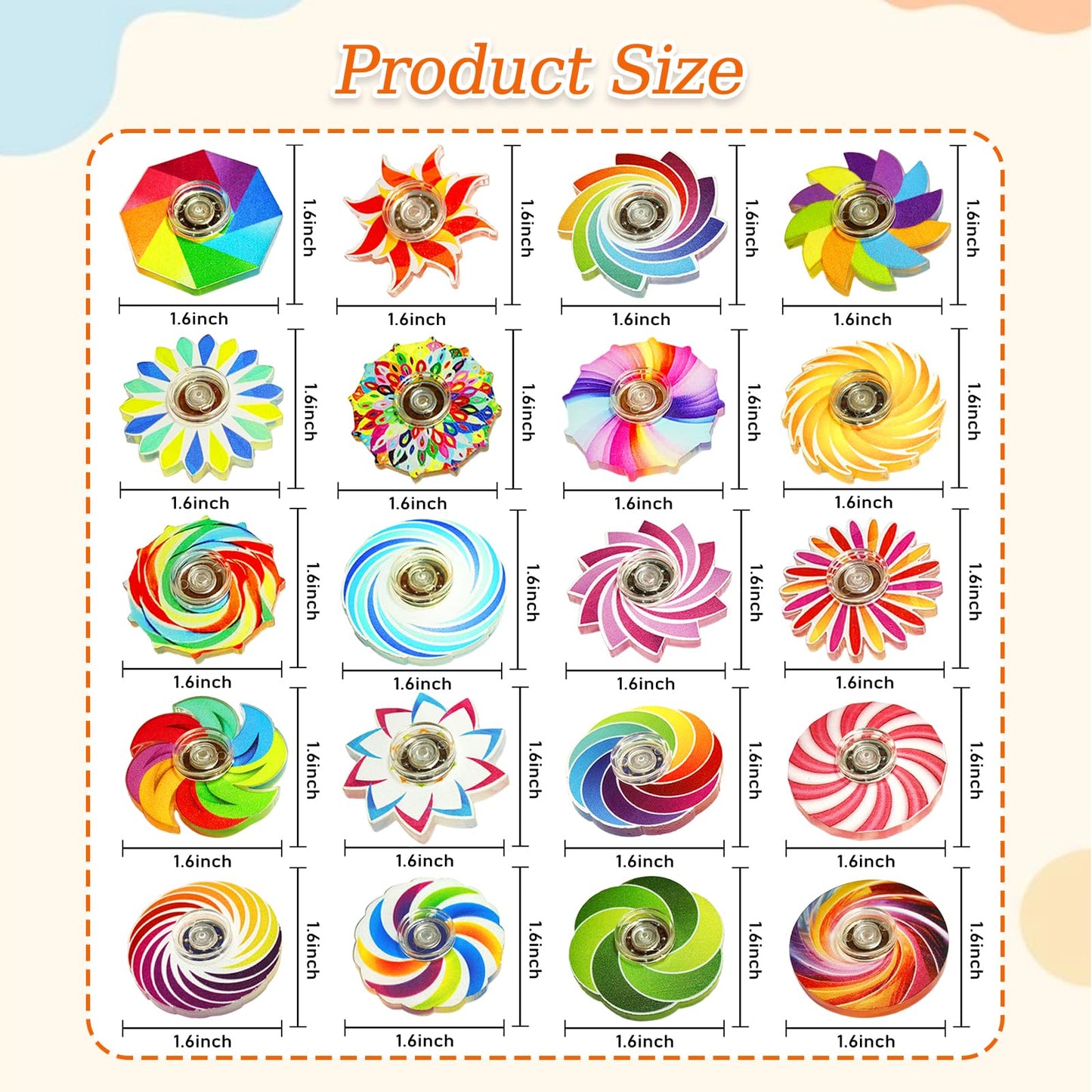40 Pack Fidget Spinner Toys,Party Favors Supplies Birthday Gifts Goodie Bags Stuffers For Kids Adults,Sensory Toys For Boys Girl