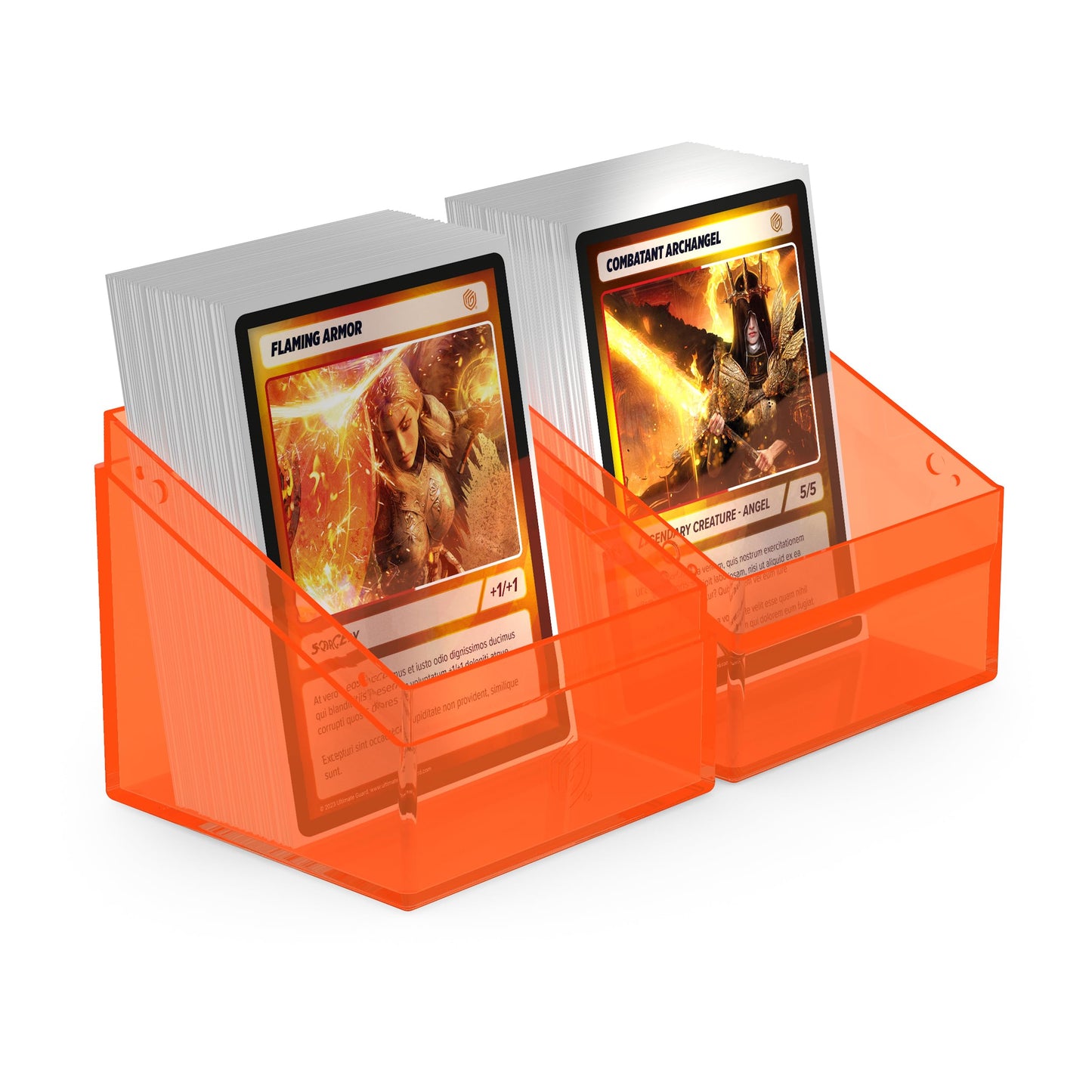 Ultimate Guard Boulder 100+ Clear, Deck Case for 100 Double-Sleeved TCG Cards, Poppy Topaz, Secure & Durable Storage for Trading