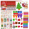 Cinrobiye 72 Pieces Merry Christmas Party Favors Max Holiday Coloring Books Tattoo DIY Sticker Stampers Class Reward Prizes for