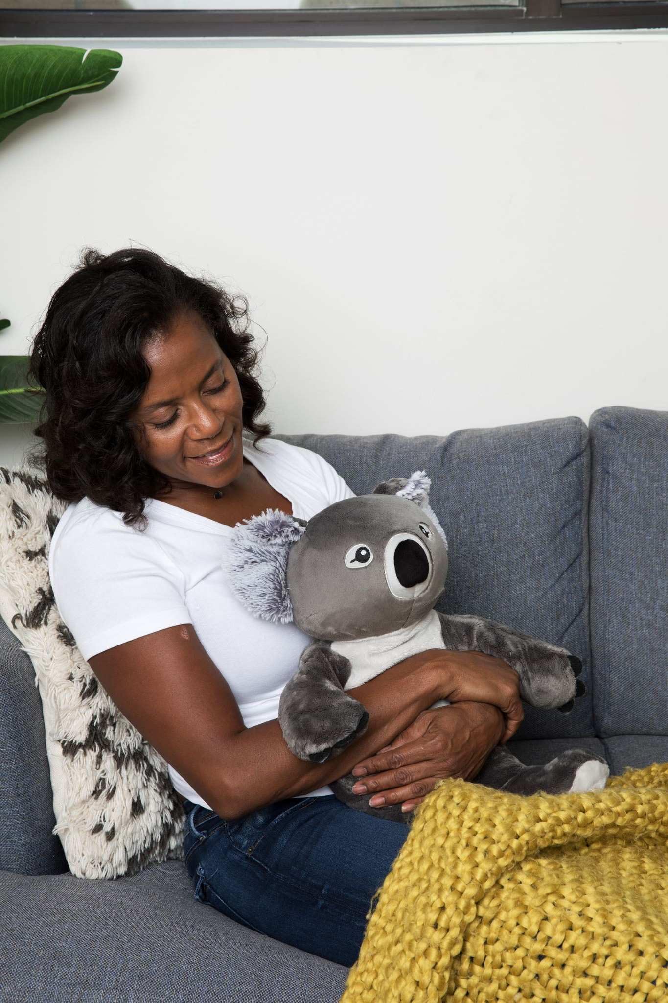 Hugimals Quinn The Koala 4.5 Lb Heavy Cute Weighted Comfort Plush Large Unscented Self Care Stuffed Animal For All Ages - Kids, Teens And Adults