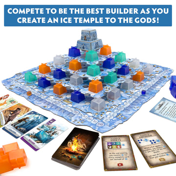Thames & Kosmos Nunatak: Temple of Ice Strategy Board Game, 2-4 Players, Ages 10+, Cardboard, Multicolor, Model THA683801