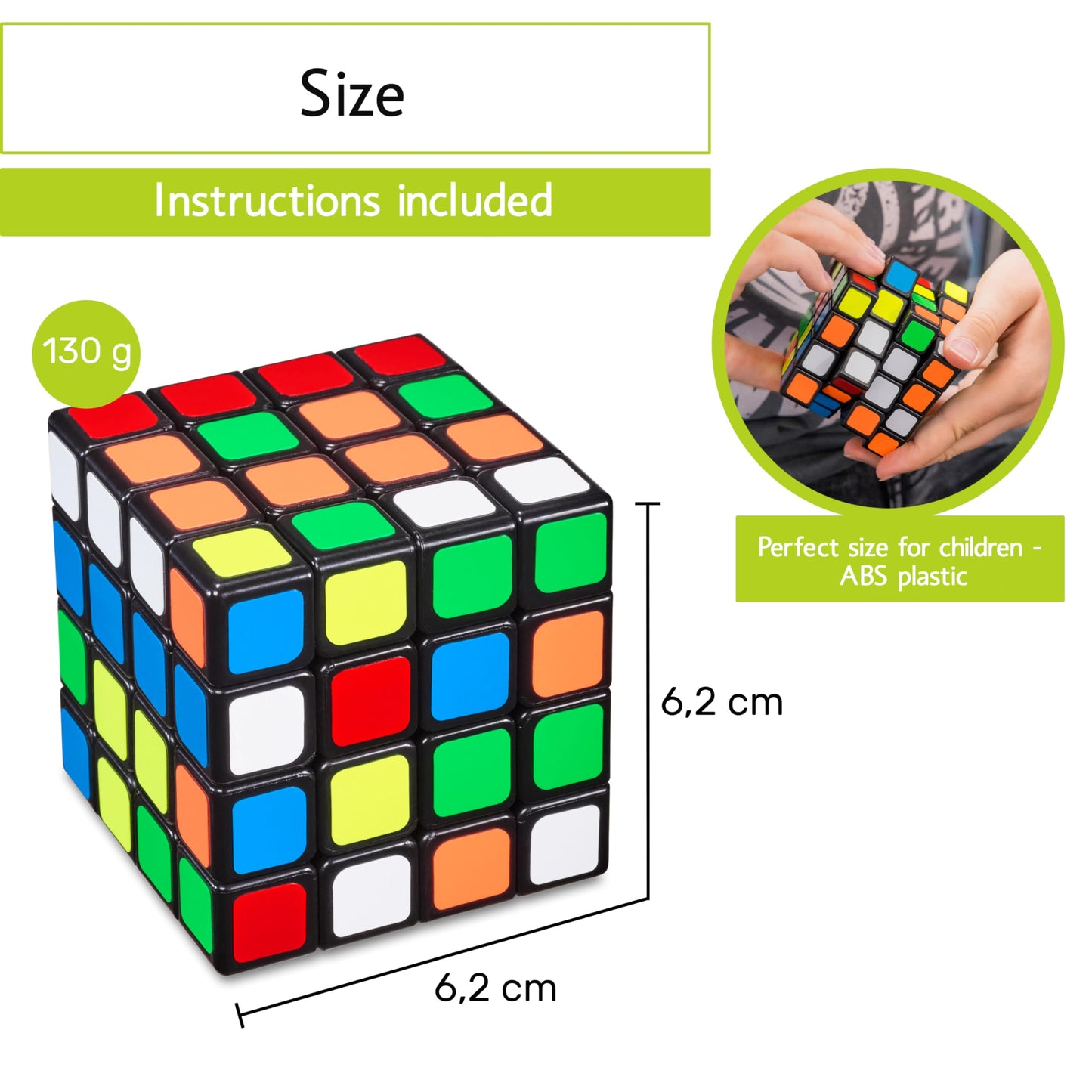Cubidi Original Magic Cube 4X4 - Challenging Brain Teaser Fidget Toy For Beginners And Advanced Players - Fast Speed Cube Optimi