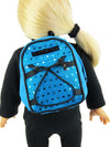 American Fashion World Doll Teal Sequin School Backpack for 18-Inch Dolls | enhanced Quality & Trendy Design | Dolls Accessories for Popular Brands
