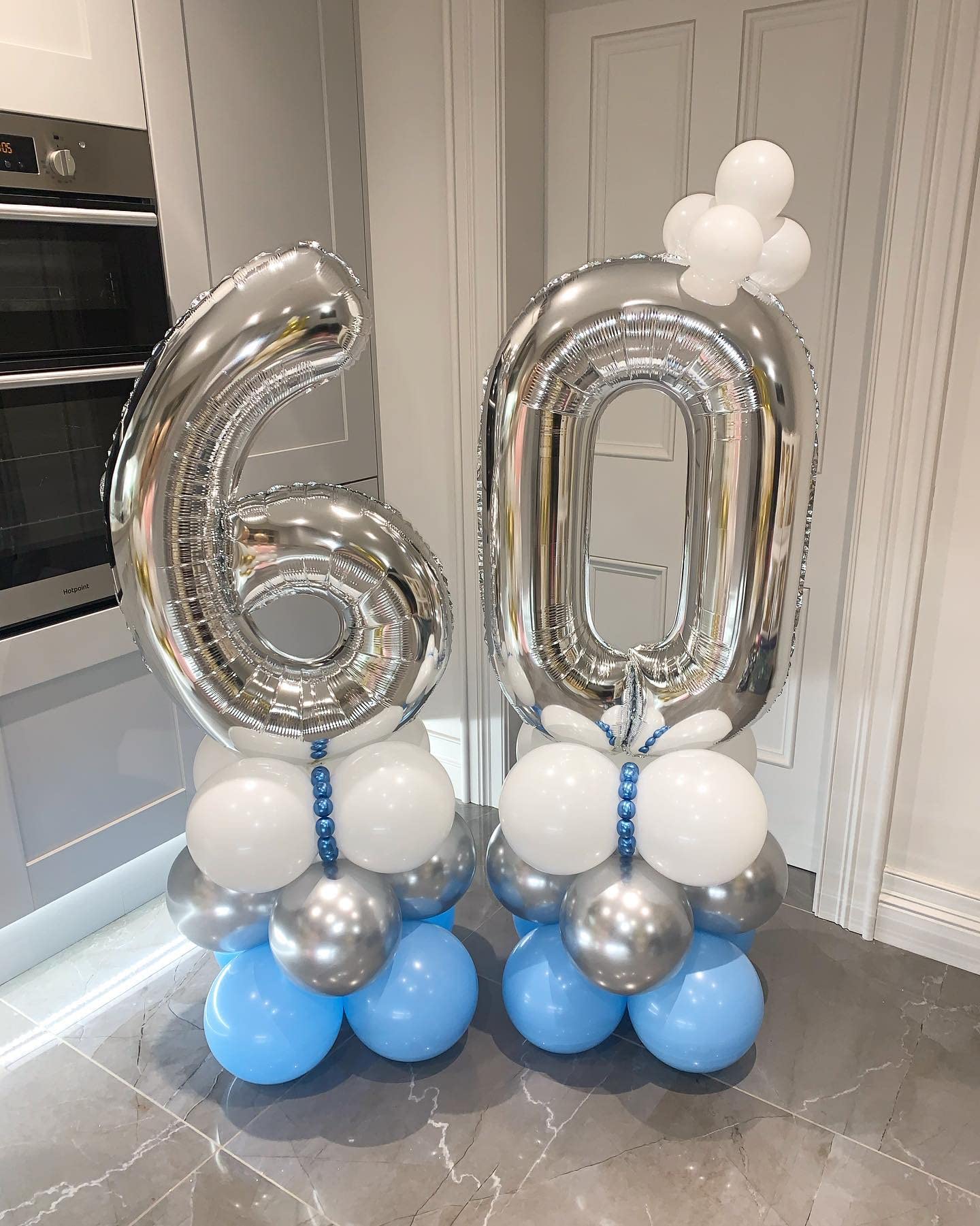 40 Inch Silver 60 Number Balloons Giant Jumbo Huge 60 Foil Mylar Helium Number Digital Balloons Silver Birthday Mylar Digital Ba