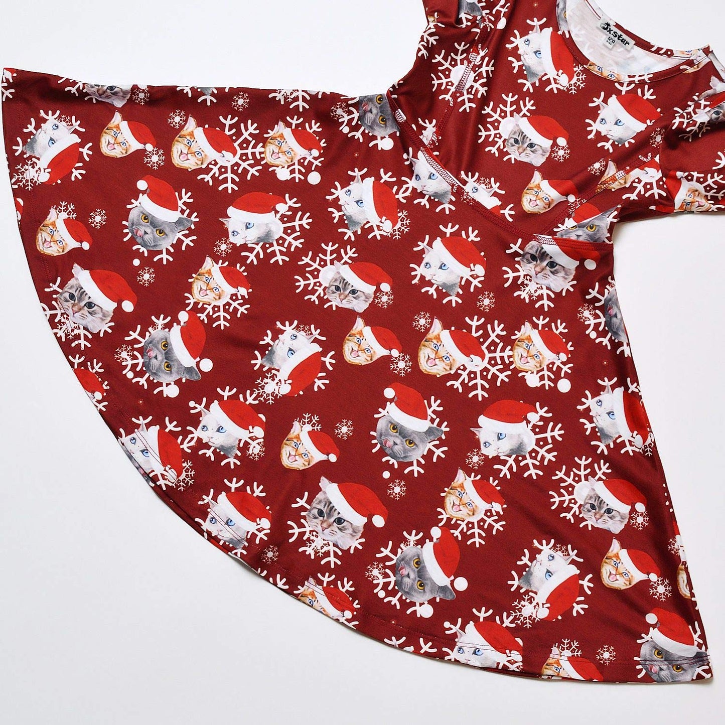 Big Girls Cat Dresses Kids Christmas Costume Gifts 12 13 Burgundy