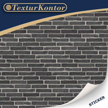 3 Sheets Self-Adhesive Wall Cladding For Dollhouse 1:12 Scale (Black Bricks)