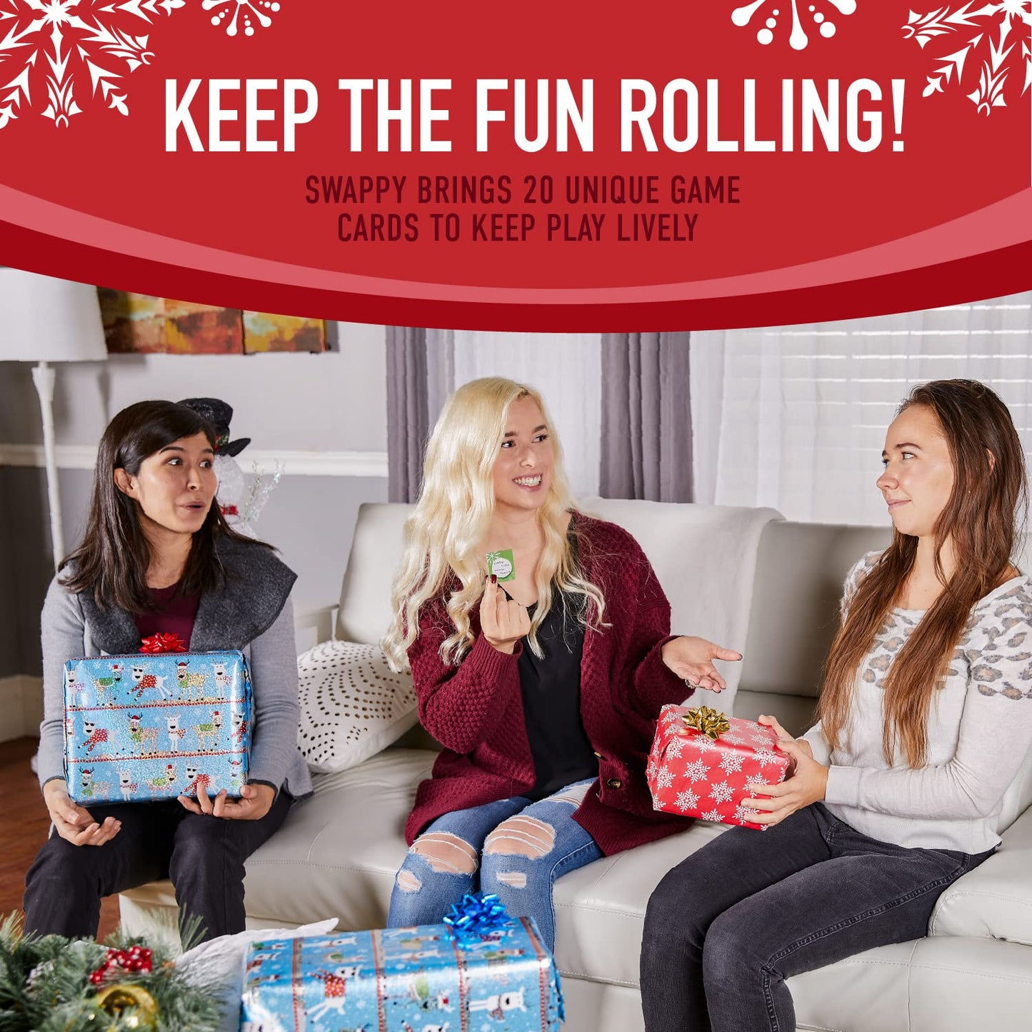 Squirrel Products White Elephant Party Kit - Fun Gift Exchange Game, Model SQ-451, Paper, Holiday Themed, Ideal for Christmas Parties