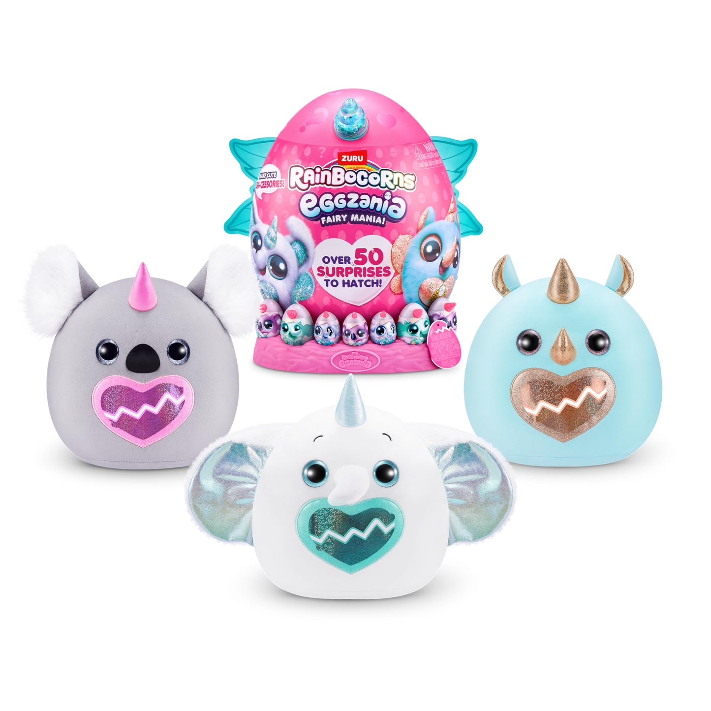 Eggzania Fairy Mania (Elephant) By Zuru, Plush Toy, Collectible Plush, Surprise Eggs, Wearable Accessories, Slime, Toys For Girls