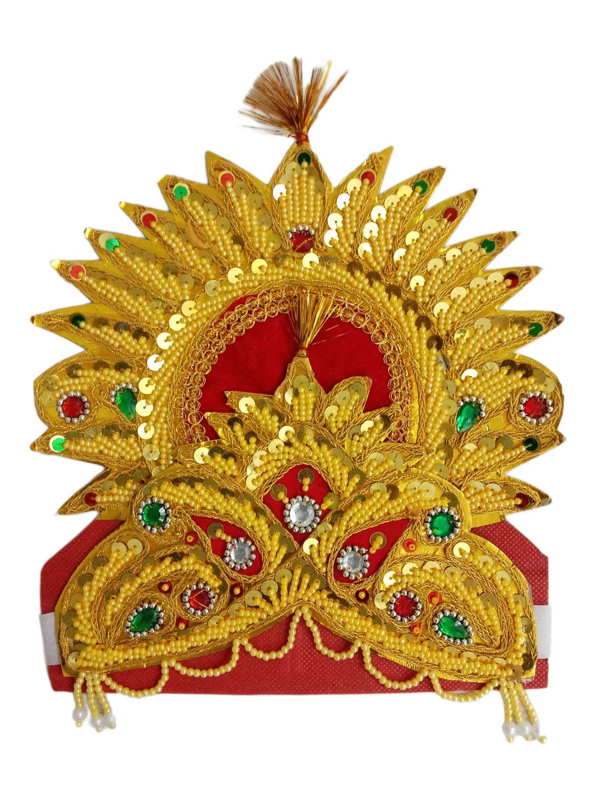 Bookmycostume Shri Ram Hindu God Crown Mukut Kids & Adults Fancy Dress Costume Accessories 6-12 Years