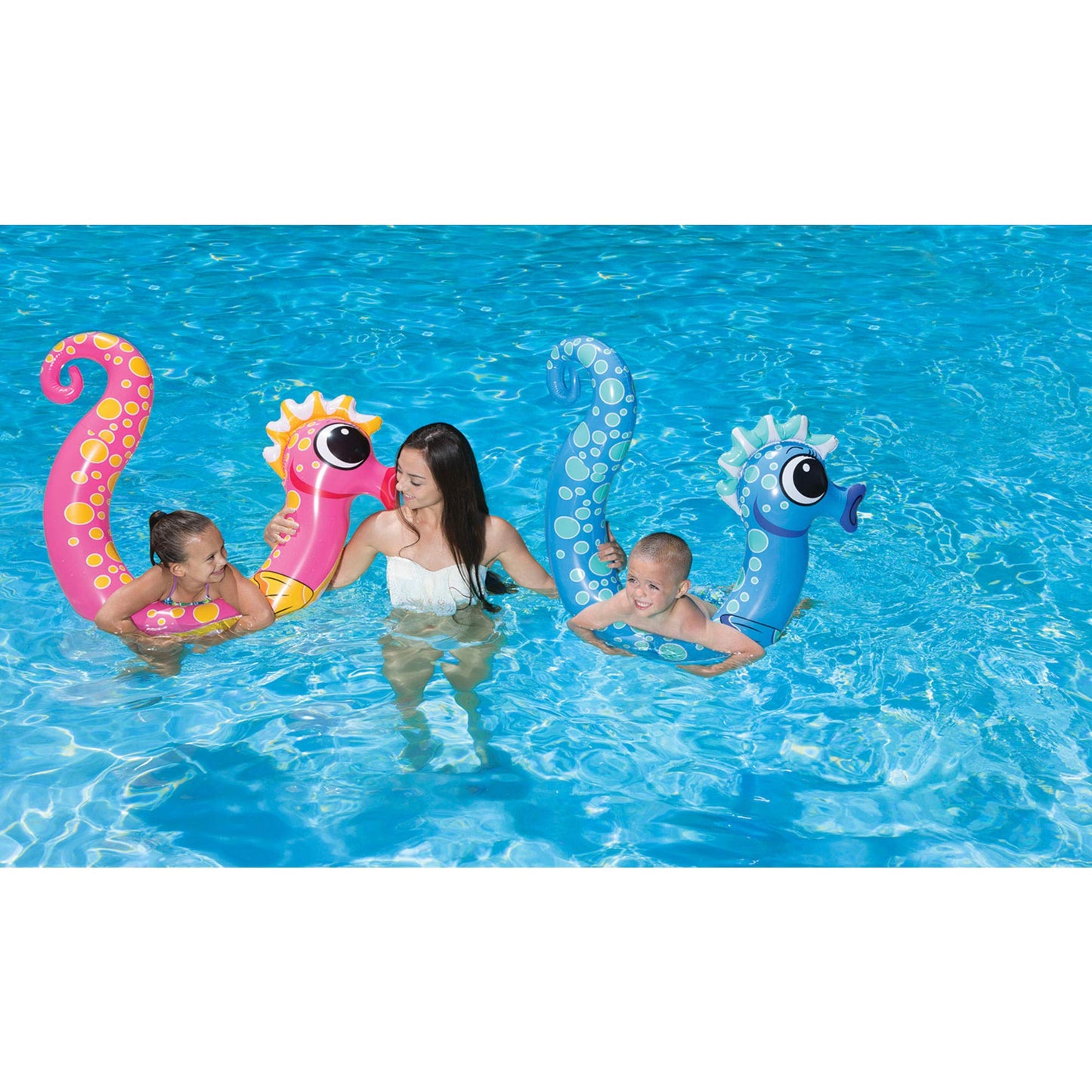 Poolmaster Swimming Pool Noodle Floaties For Kids, Seahorse, 2 Pack