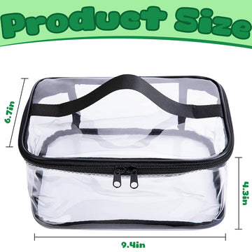 4 Packs Clear Toy Storage Bags- 9.4 X 6.7 X 4.3 Inch Transparent Pvc Toy Organizing Bags With Zipper- Waterproof Toy Storage Org