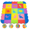 ToyVelt Dinosaur Foam Play Mat - Interlocking EVA Puzzle Tiles for Baby Playroom, Non-Toxic, 25 Tiles