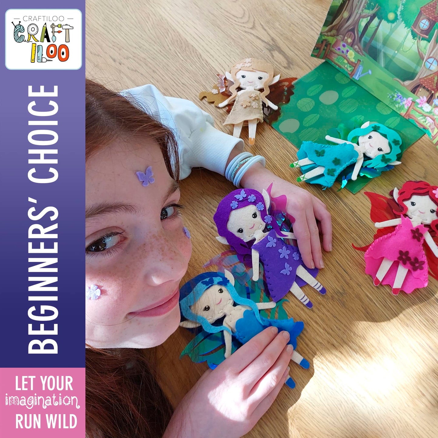 Craftiloo Fairy Elves Sewing Kit For Kids, Fun And Educational Fairytale Craft Set For Boys And Girls Age 7-12, Sew Your Own Fel