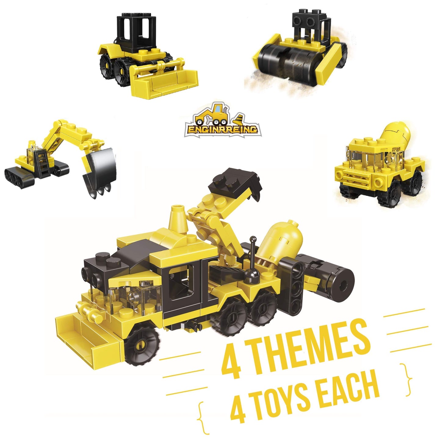 Qstar Mini 16 Car Building Blocks Compatible With Lego Party Favors For Kids, Prizes For Kids Classroom, Goodie Bag Fillers