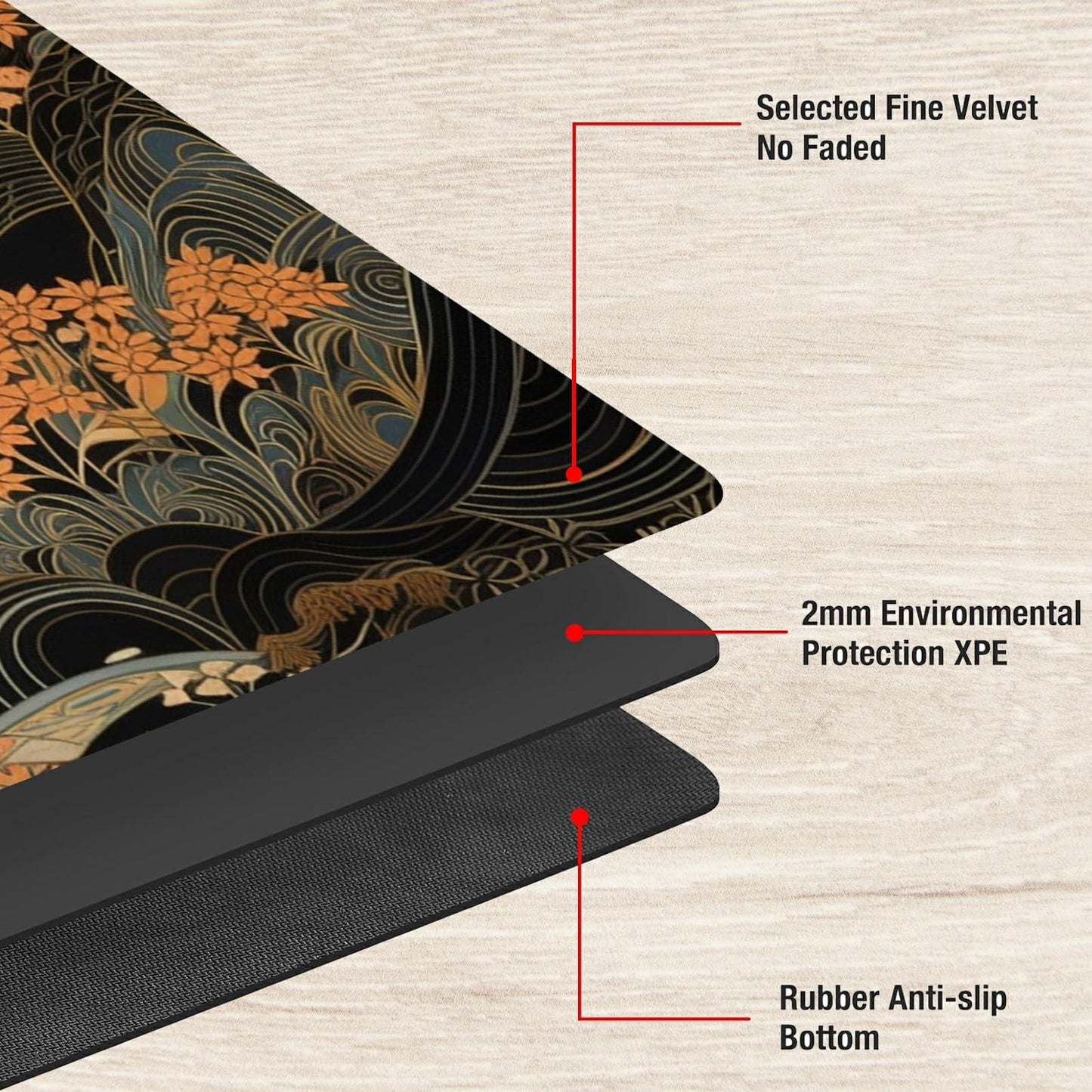 for MTG Playmat TCG Board Game Mat Plus 50 Pcs Card Sleeves, 24 x 14 Table Mats Game Mousepad with Soft Surface Non-Slip Base fo
