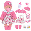 Zntwei 12 Inch Baby Doll Playset With Reborn Baby Dolls Clothes And Accessories Including Bottles, Nipple, Diaper, Bib, Underpan