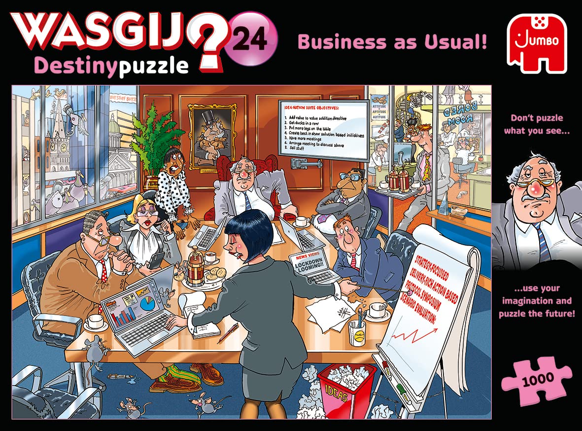 Jumbo, Wasgij, Destiny 24 - Business As Usual!, Unique Collectable Jigsaw Puzzle For Adults, 1,000 Piece