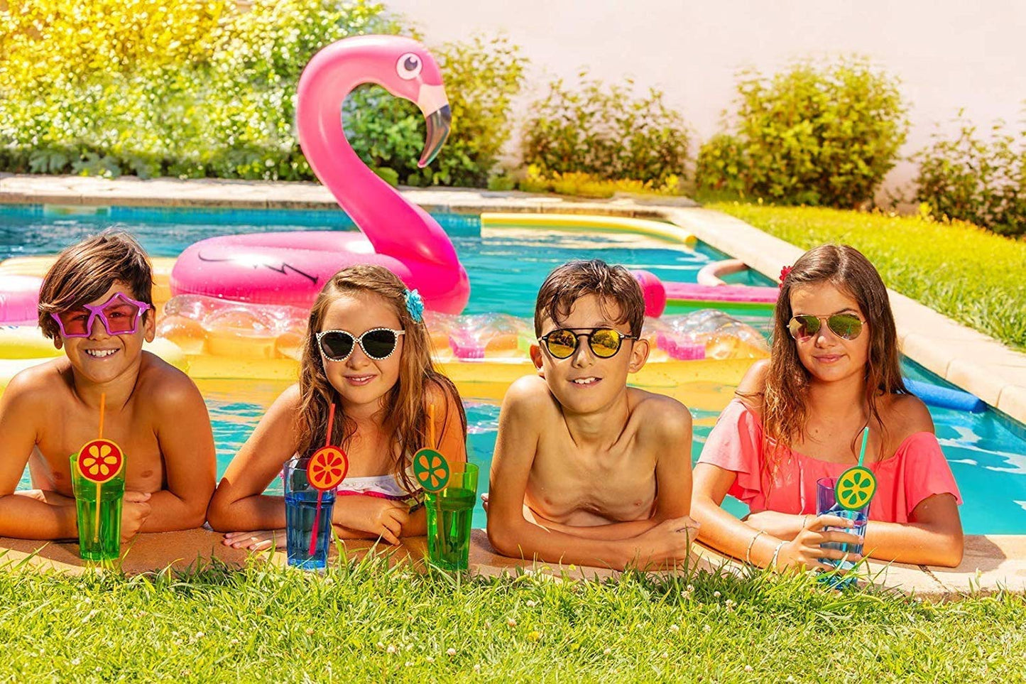 Giftexpress 48' Inflatable Flamingo Pool Float, Swim Party Toys, Fun Beach Floaties, Summer Pool Lilo Lounger For Adults & Kids, Pool Party Favor 1 Pack