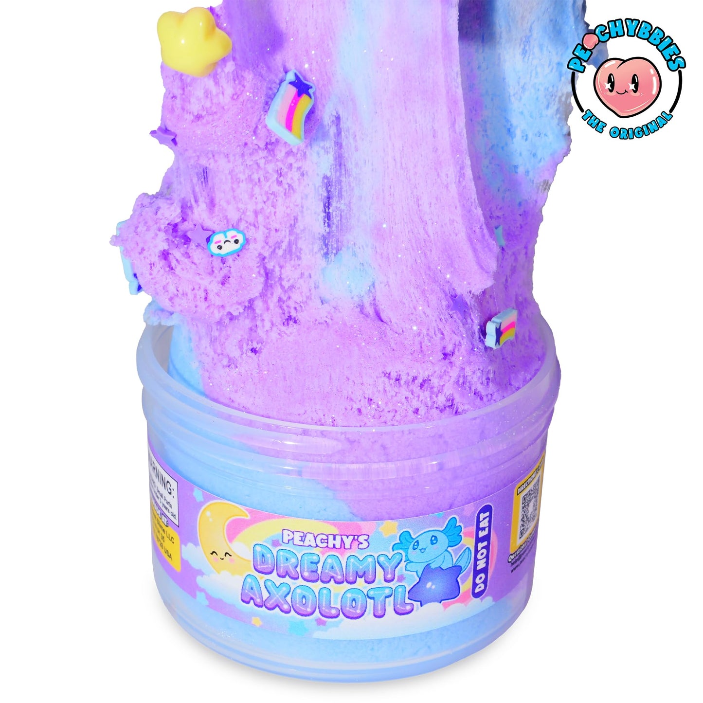 Peachybbies Dreamy Axolotl Cloud Slime - Made In Usa Premium, 100% Authentic, 7 Oz., Scented For Kids, Asmr, Axolotl Gifts, Slim