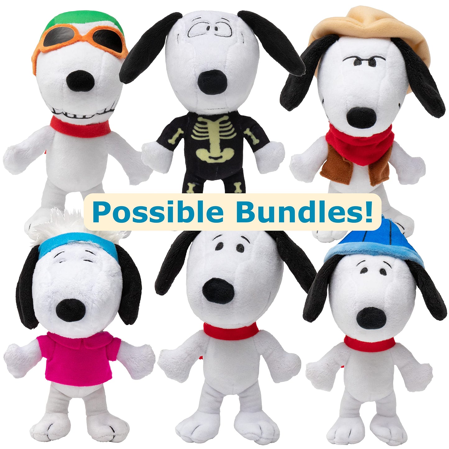 Jinx Official Summer Peanuts Collectible Plush Snoopy, Excellent Plushie Toy For Toddlers & Preschool, Happy Bandana