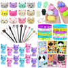 Moltby Cat Party Favors For Kids - 72Pcs Cat Themed Birthday Party Supplies, Cat Pens Erasers Stationery Set For Pet Theme Birth